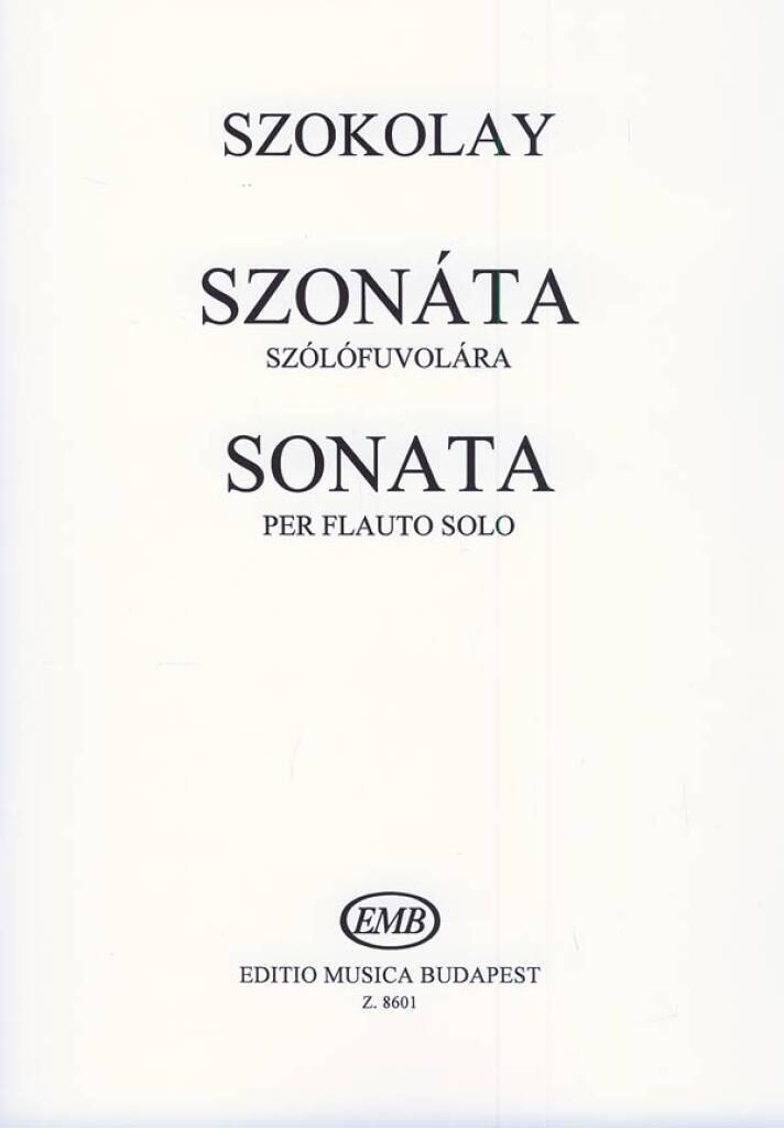 Boek SONATE  FLUTE TRAVERSIERE SANDOR SZOKOLAY