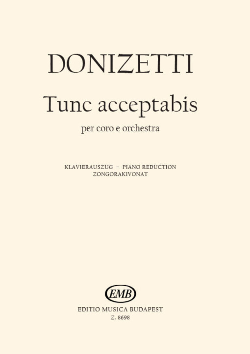 Knjiga TUNC ACCEPTABIS GAETANO DONIZETTI