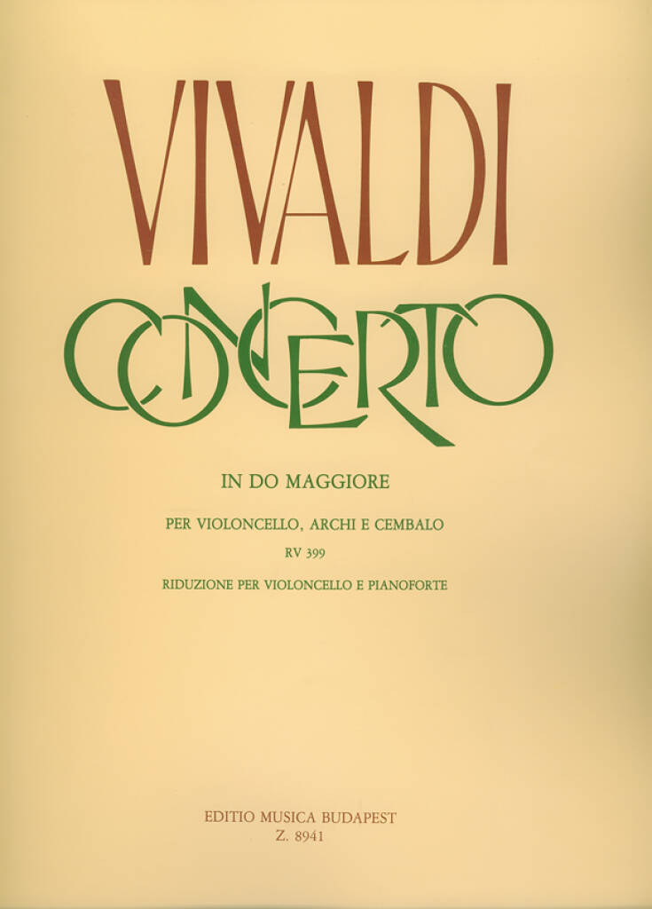 Βιβλίο CONCERTO IN DO MAGGIORE PER VIOLONCELLO, ARCHI E VIOLONCELLE ANTONIO VIVALDI_ISTV