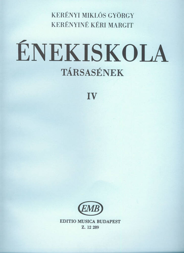 Knjiga GESANGSCHULE KERENYI MIKLOS GYORG