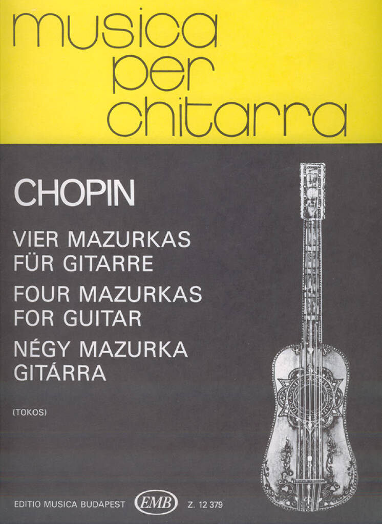 Knjiga VIER MAZURKAS GUITARE FREDERIC CHOPIN