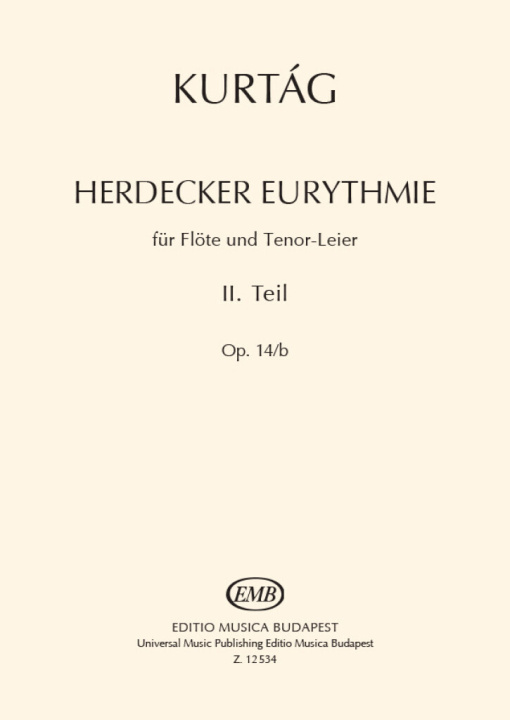 Книга HERDECKER EURYTHMIE OP. 14B II GYORGY KURTAG
