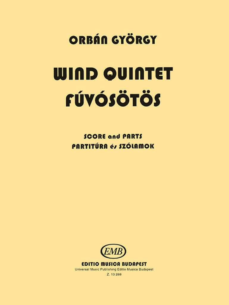Knjiga BLASERQUINTETT MUSIQUE D'ENSEMBLE GYORGY ORBAN
