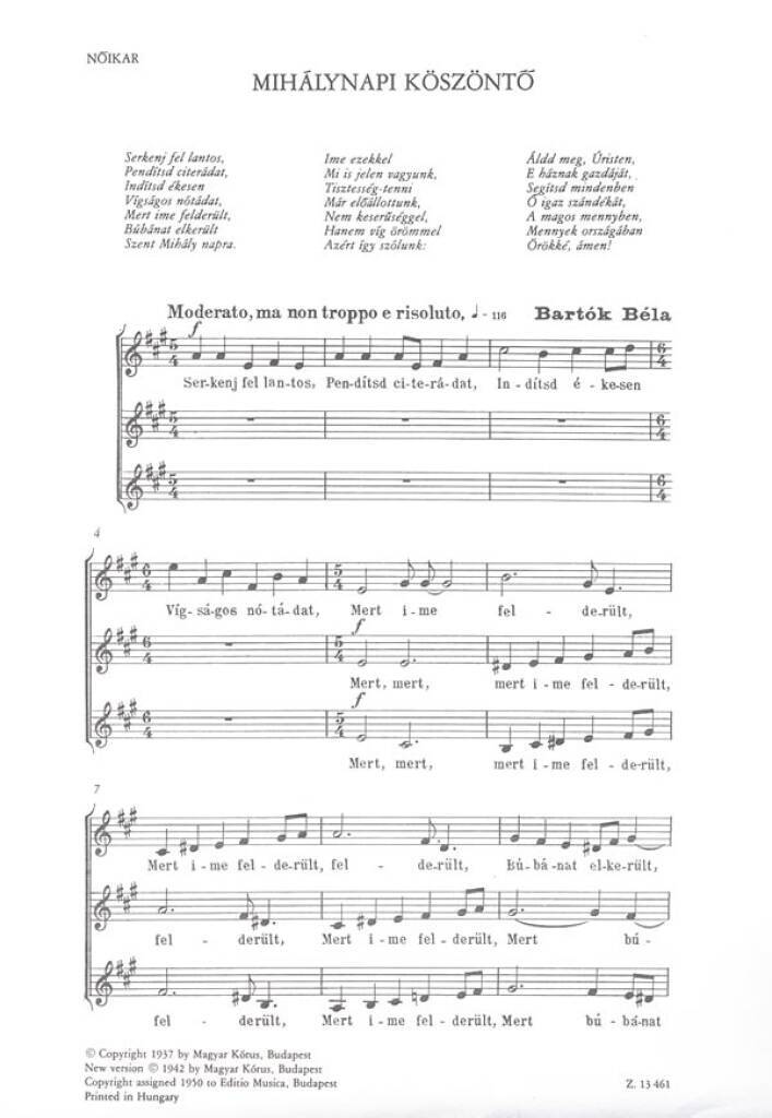 Knjiga MIHALYNAPI KOSZONTO CHANT 