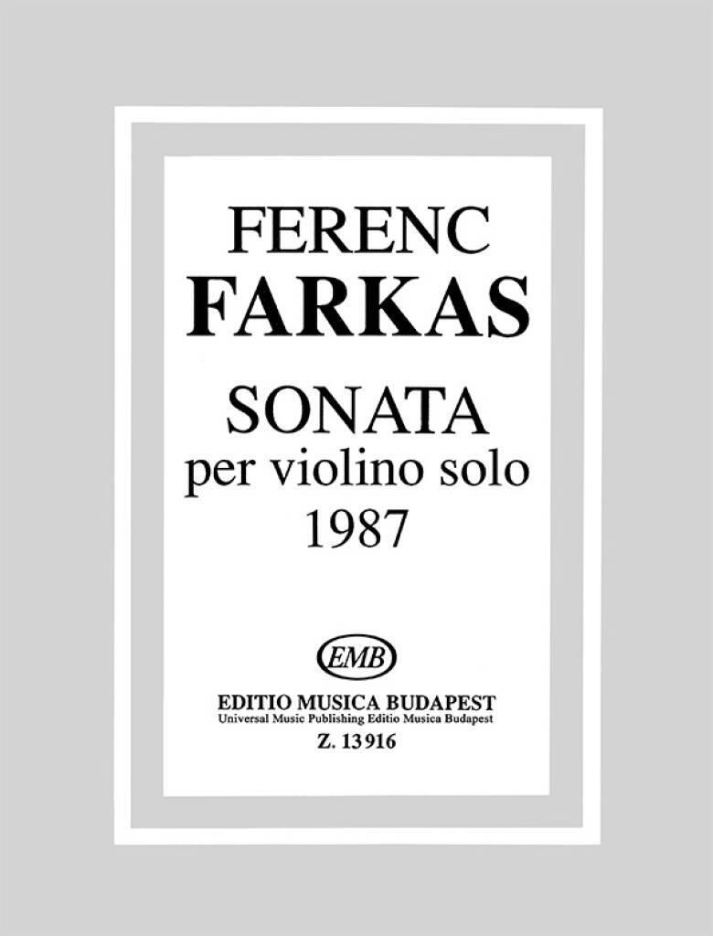 Knjiga SONATE VIOLON FERENC FARKAS