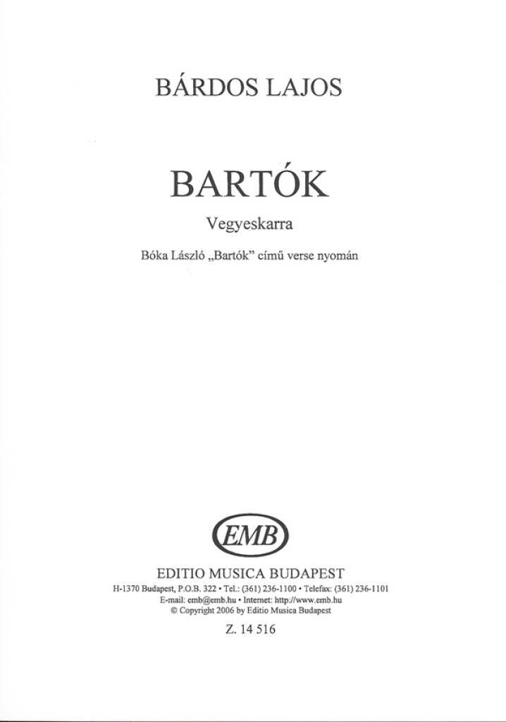 Knjiga BARTOK CHANT 