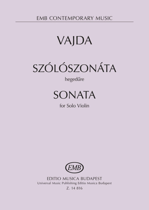Boek SONATA FOR SOLO VIOLIN (2010) VIOLON JANOS VAJDA