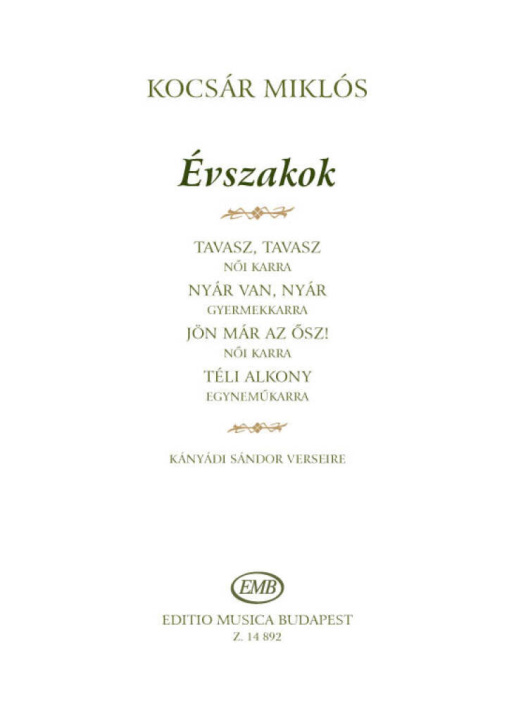 Knjiga EVSZAKOK CHANT MIKLOS KOCSAR