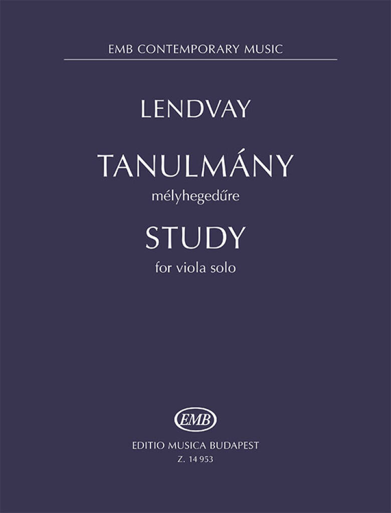 Knjiga STUDY ALTO KAMILLO LENDVAY