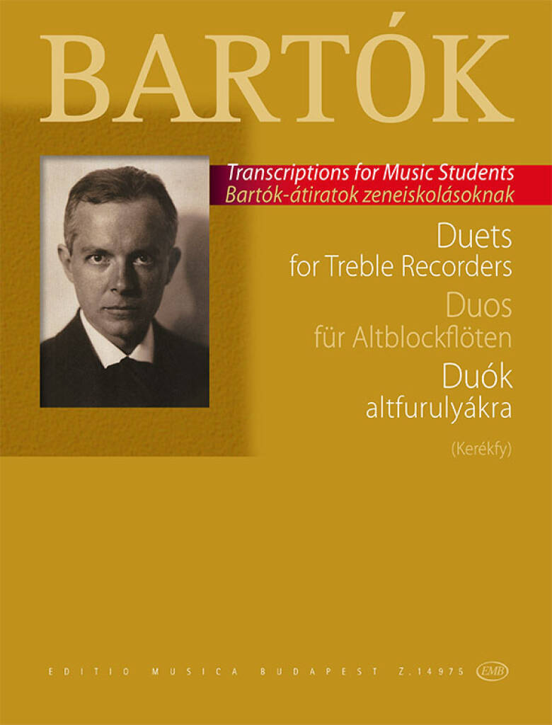 Knjiga DUETS FOR TREBLE RECORDERS BELA BARTOK