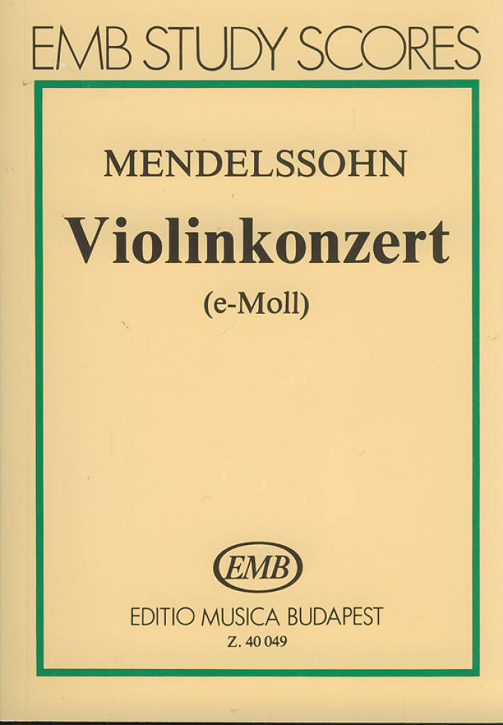 Knjiga VIOLINKONZERT E-MOLL OP. 64 FELIX MENDELSSOHN BA
