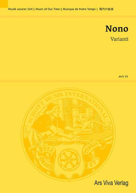Printed items VARIANTI LUIGI NONO