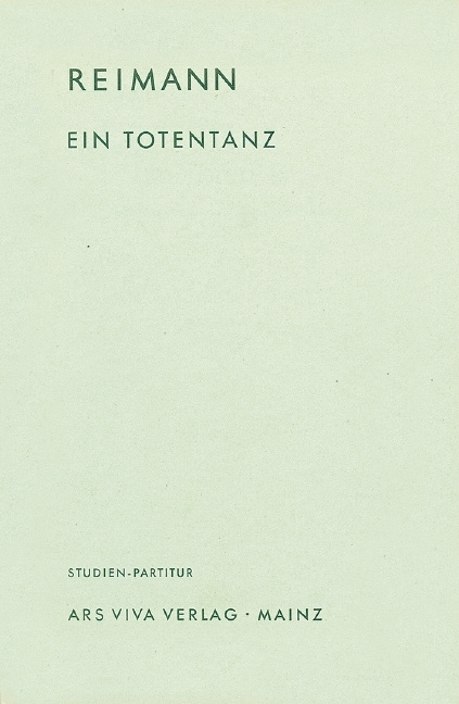 Prasa EIN TOTENTANZ ARIBERT REIMANN
