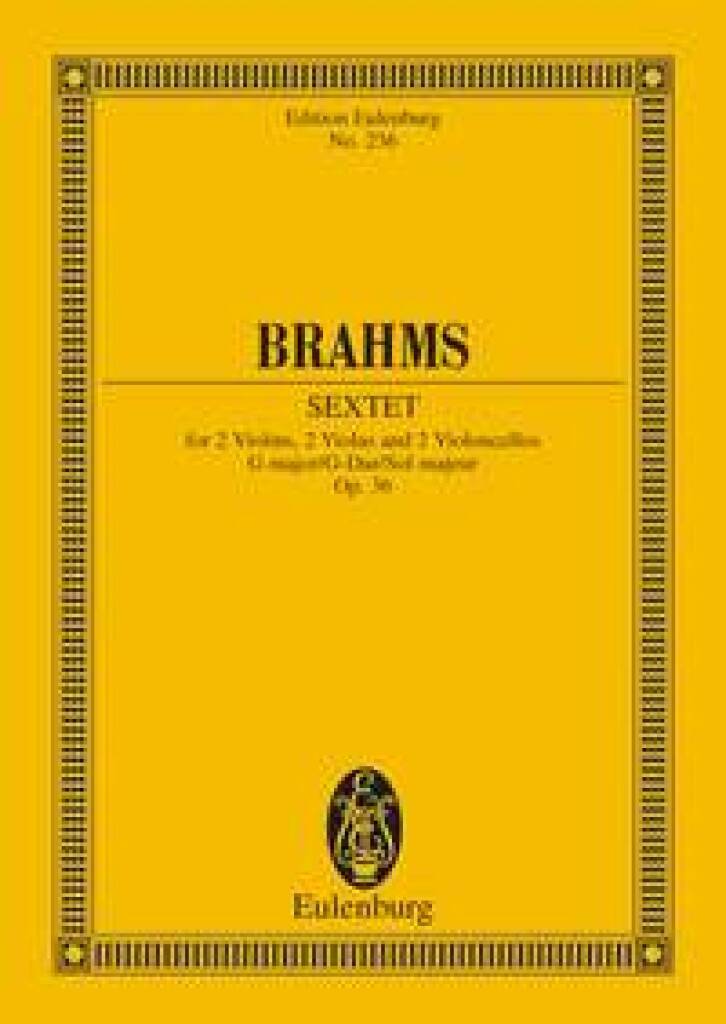 Knjiga STREICHSEXTET G OP.36 POCHE JOHANNES BRAHMS