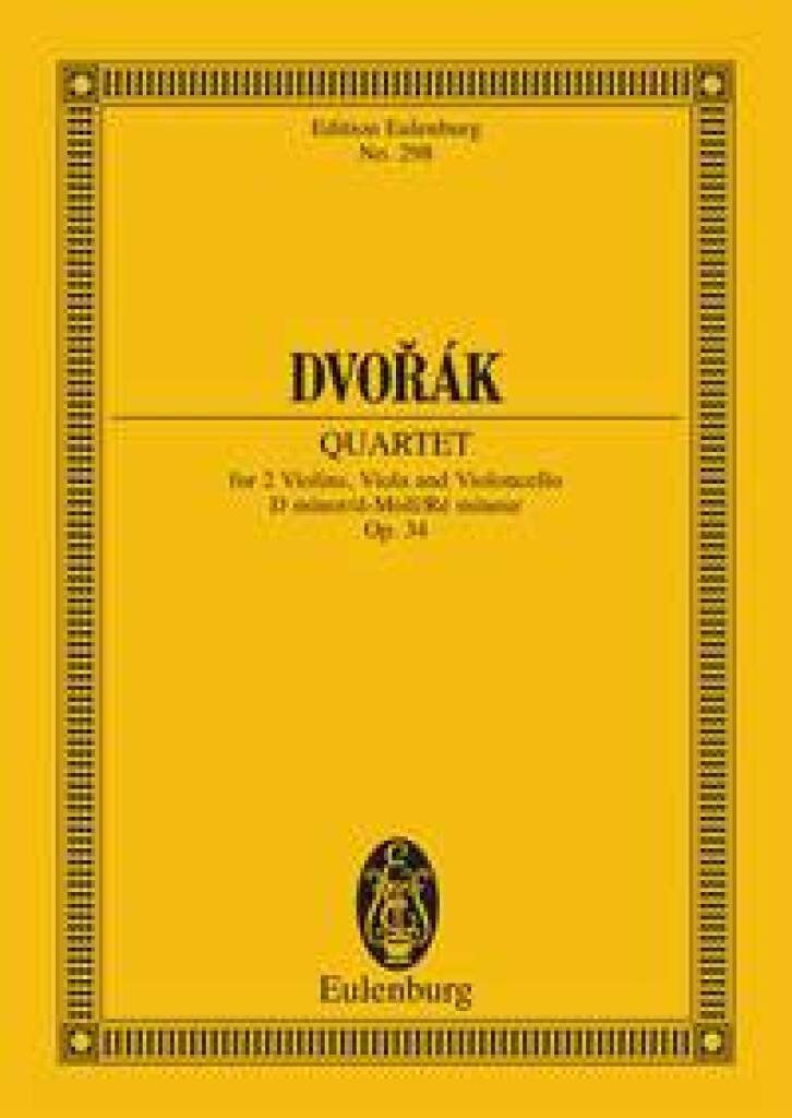 Knjiga QUARTET D OP.34 POCHE ANTONIN DVO AK