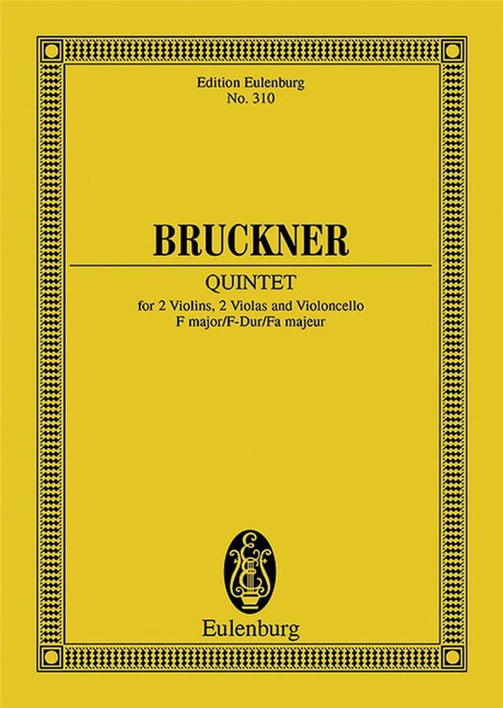 Knjiga STRING QUINTET F MAJOR POCHE ANTON BRUCKNER