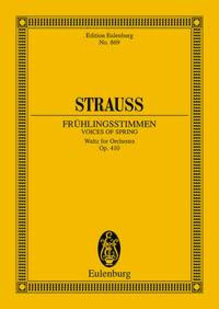 Knjiga FRUHLINGSSTIMMEN OP.410 POCHE JOHANN STRAUSS JR.