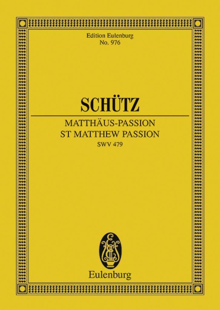 Boek PASSIONE SECONDO MATTEO POCHE HEINRICH SCHUTZ