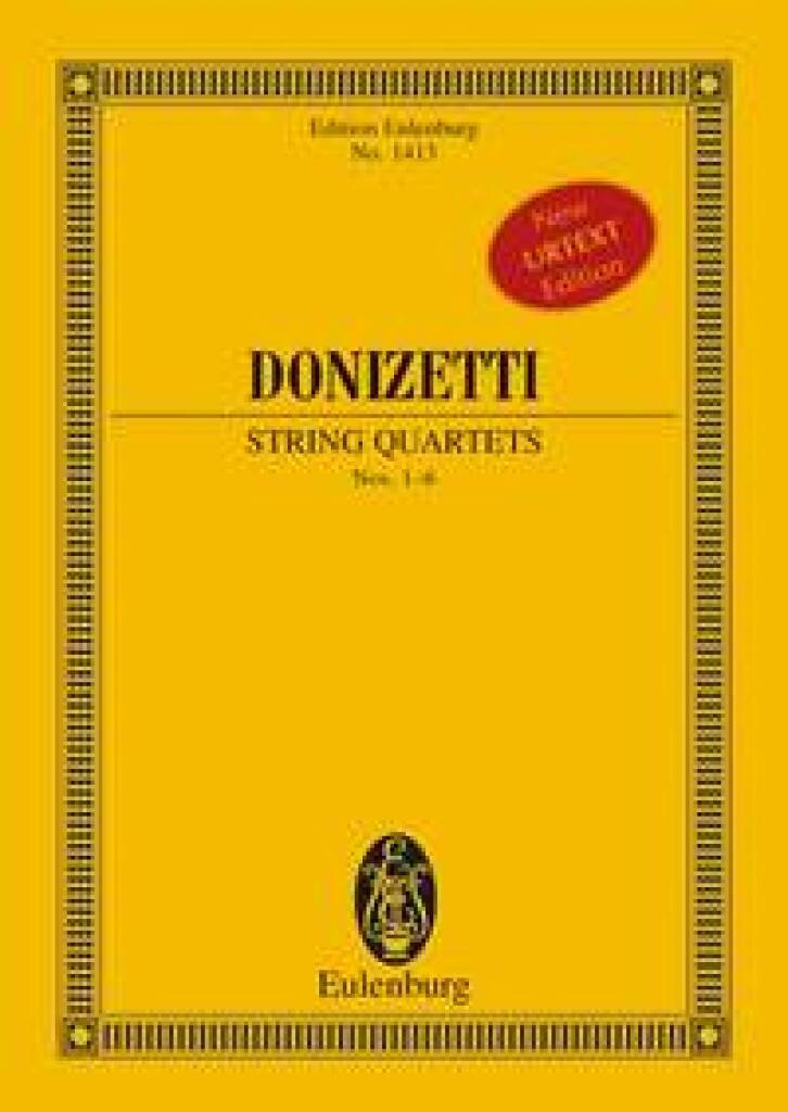 Knjiga STRING QUARTETS NO. 1-6 POCHE GAETANO DONIZETTI