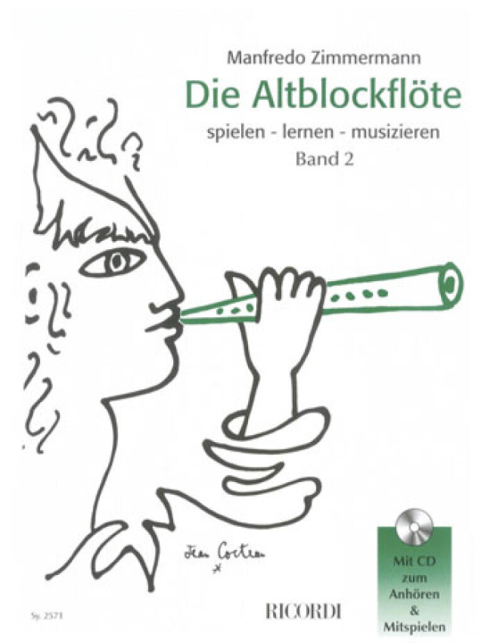 Kniha DIE ALTBLOCKFLOTE BAND 2 - MIT CD FLUTE A BEC +CD MANFREDO ZIMMERMANN