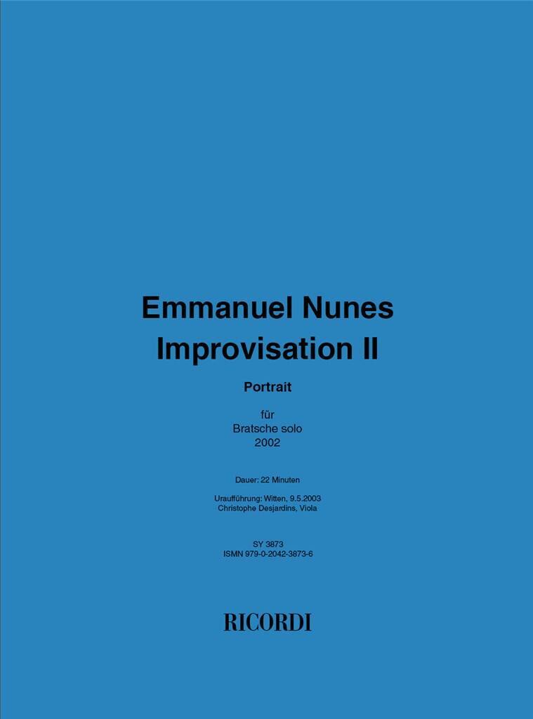 Knjiga IMPROVISATION II ALTO 
