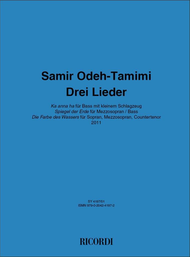 Book DREI LIEDER SAMIR ODEH-TAMIMI