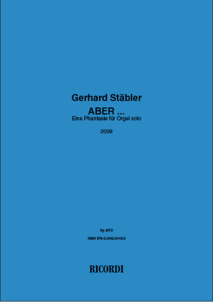 Boek ABER... ORGUE G. STAEBLER