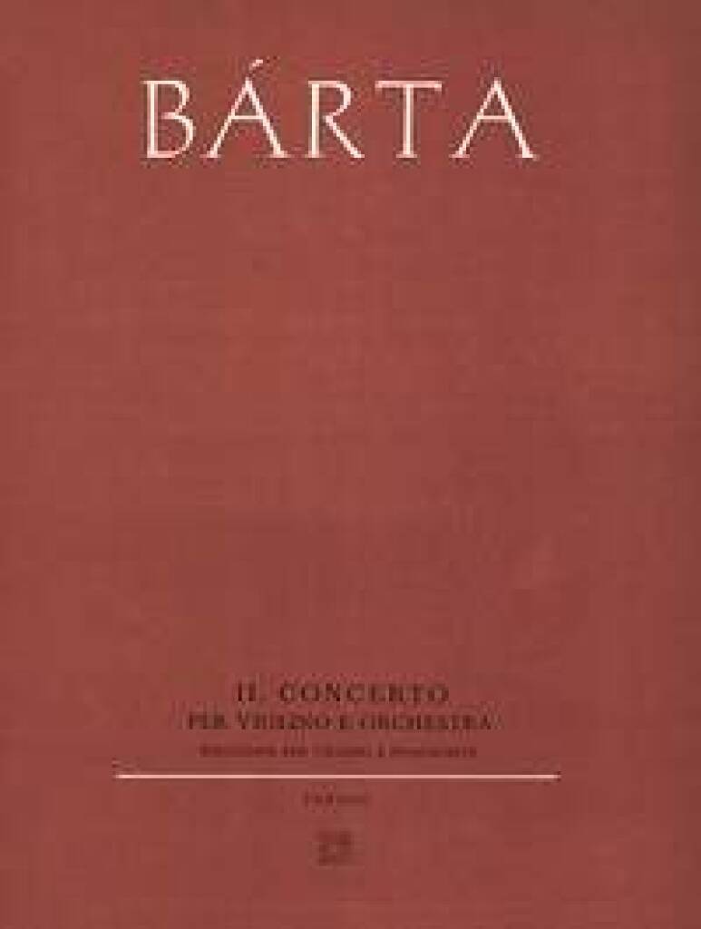 Knjiga CONCERTO NO. 2 LUBOR BARTA