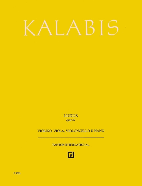 Tiskovina LUDUS OP. 82 -PARTITION+PARTIES SEPAREES VIKTOR KALABIS