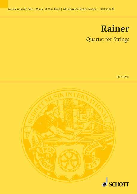 Printed items STRING QUARTET MUSIQUE D'ENSEMBLE PRIAULX RAINIER
