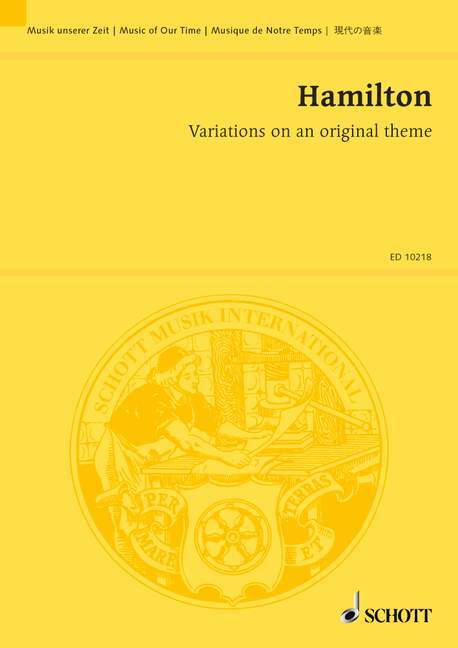 Materiale tipărite VARIATIONS ON AN ORIGINAL THEME OP. 1 ORCHESTRE IAIN HAMILTON