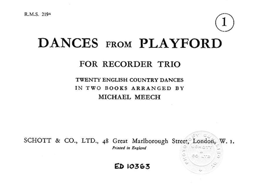 Tiskani izdelki DANCES FROM PLAYFORD MICHAEL MEECH