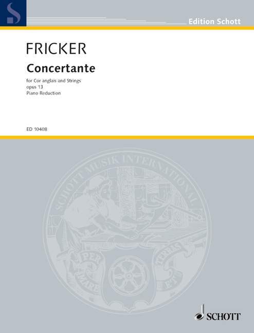 Prasa CONCERTANTE NO. 1 OP. 13 PETER RACINE FRICKER