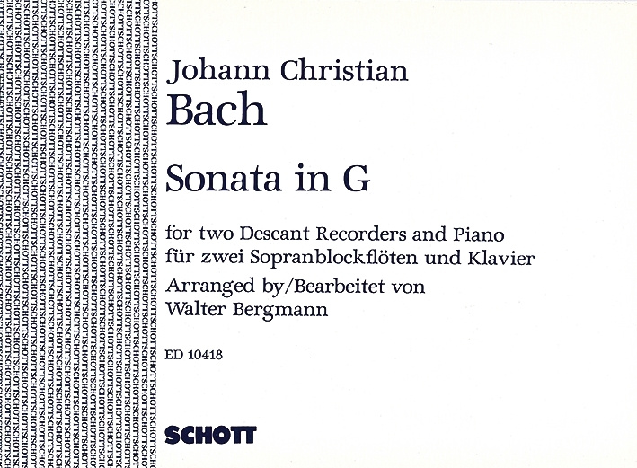 Tiskani izdelki SONATE G JOHANN SEBASTIAN BAC
