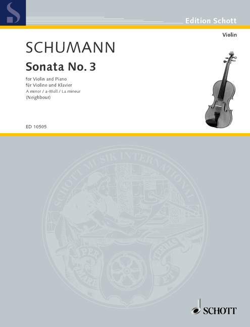 Articles imprimés SONATA NO. 3 A MINOR VIOLON ROBERT SCHUMANN