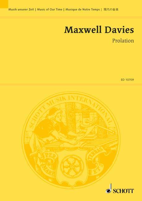 Printed items PROLATION ORCHESTRE SIR PETER MAXWELL DA