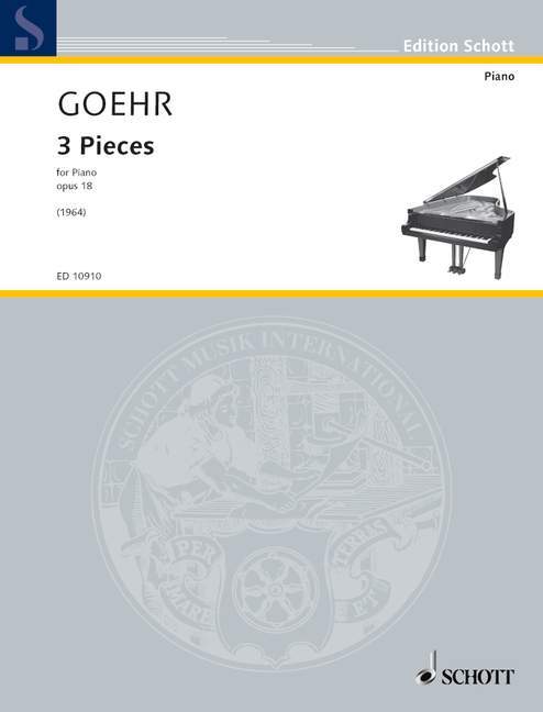 Prasa THREE PIECES OP. 18 PIANO ALEXANDER GOEHR