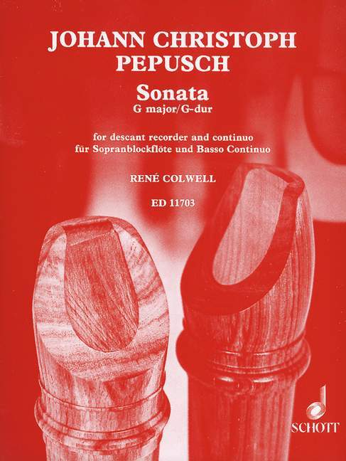 Printed items SONATE G JOHANN CHRISTOPH PEP