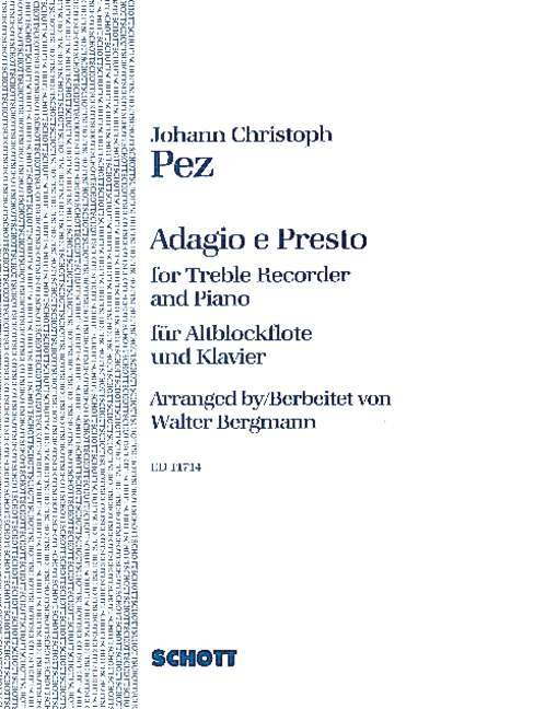 Prasa ADAGIO E PRESTO JOHANN CHRISTOPH PEZ