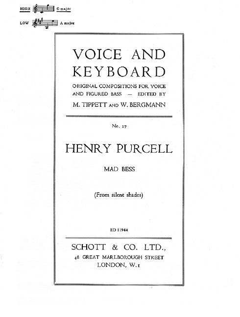 Prasa MAD BESS CHANT HENRY PURCELL