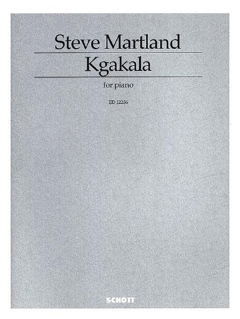 Artigos impressos KGAKALA PIANO STEVE MARTLAND