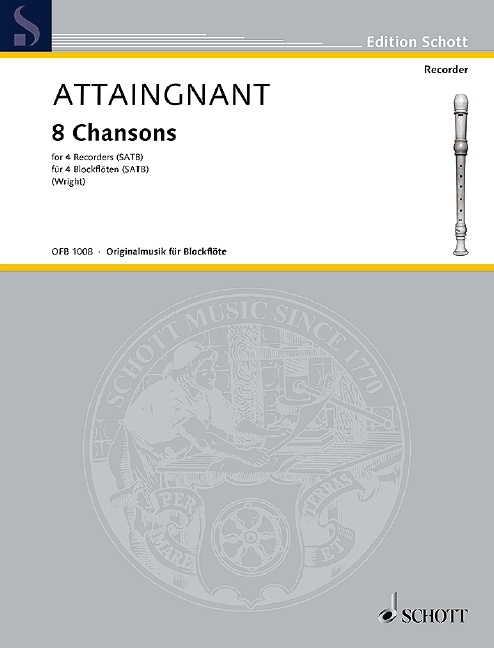 Tiskani izdelki 8 CHANSONS PIERRE ATTAINGNANT