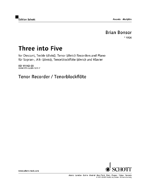 Tiskani izdelki THREE INTO FIVE BRIAN BONSOR