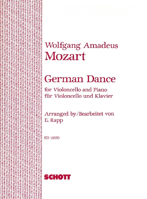 Tiskani izdelki GERMAN DANCE VIOLONCELLE WOLFGANG AMADEUS MOZ