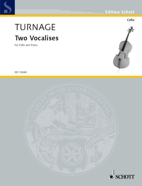 Printed items TWO VOCALISES VIOLONCELLE MARK-ANTHONY TURNAGE