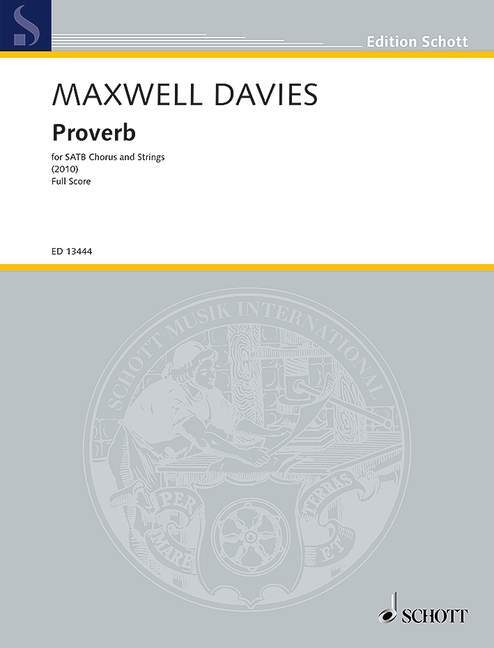 Drucksachen PROVERB SIR PETER MAXWELL DA