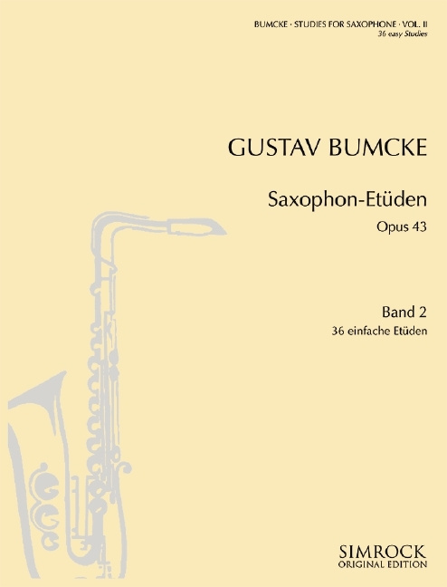 Nyomtatványok SAXOPHON ETUDES 2 OP.43 SAXOPHONE G. BUMCKE