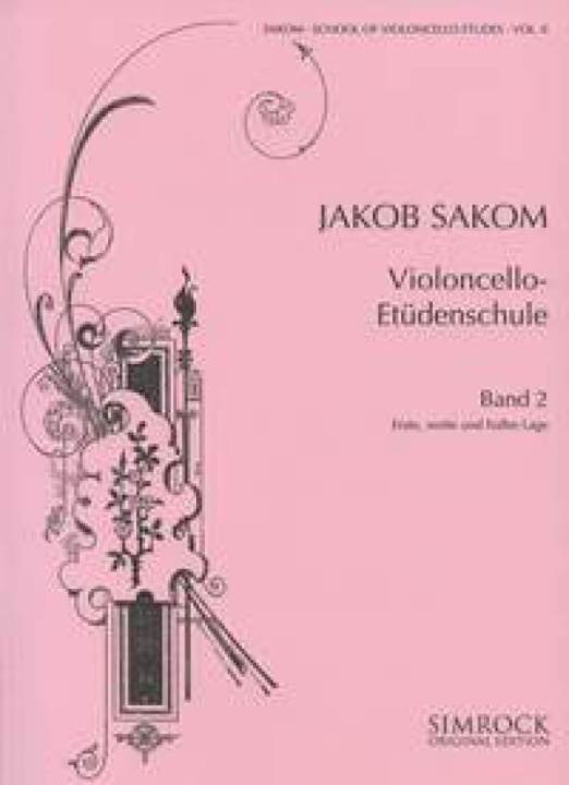 Pubblicazioni cartacee JAKOB SAKOM : VIOLONCELLO ETUDES SCHULE 2 - VIOLONCELLE JAKOB SAKOM