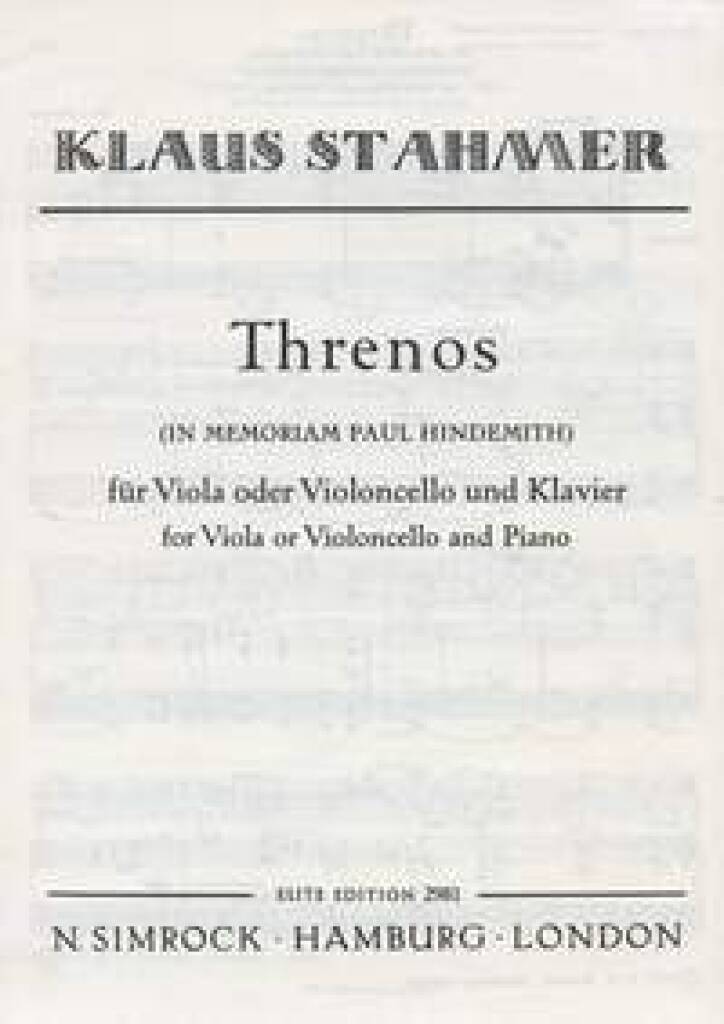 Knjiga THRENOS ANTON WEIGERT