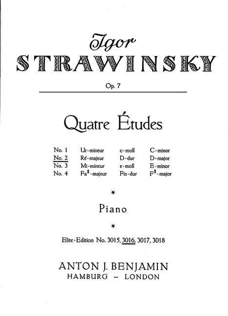 Pubblicazioni cartacee FOUR STUDIES OP. 7-2 PIANO 